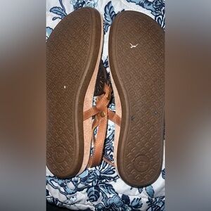 UGG Tan Leather Sandals with Unique Design